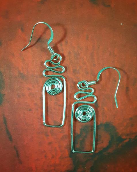 Circle Column Wire Earrings