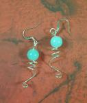 Ice Blue Curl Earrings