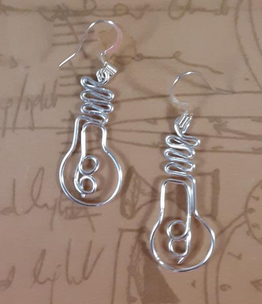 "Light Bulb" Wire Earrings picture