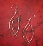 Stylized Leaf Wire Earrings