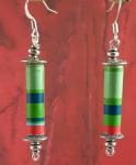 Striped Paper Bead Earrings