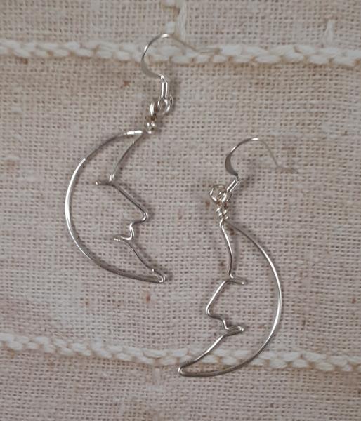 "Quarter Moon" Wire Earrings