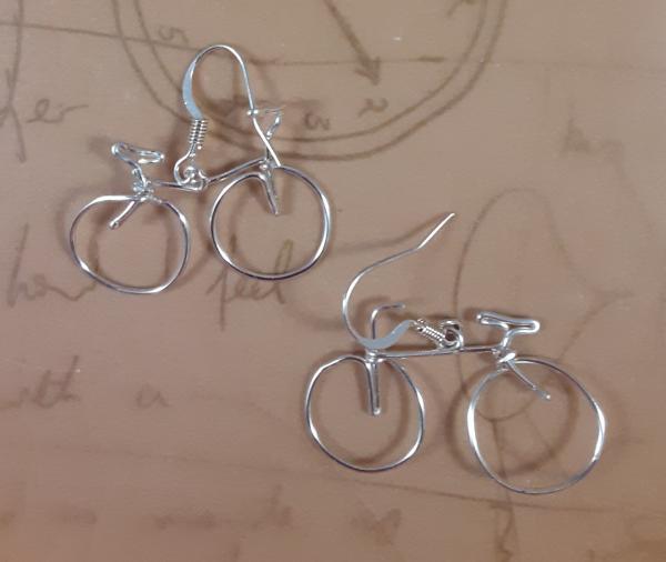 "Bicycle" Wire Earrings