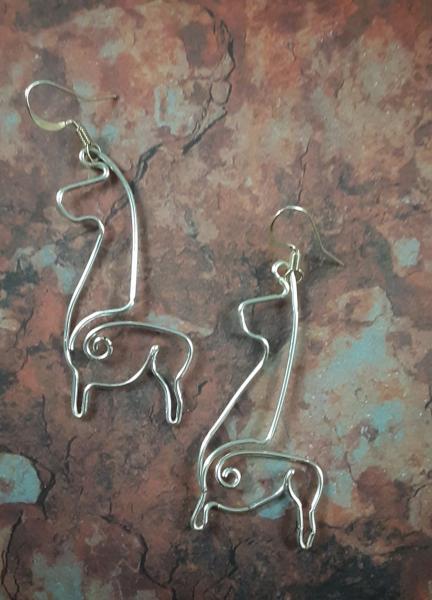 "No Drama Llama" Wire Earrings