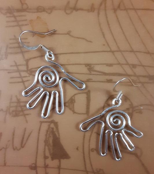 "Open Hand" Wire Earrings