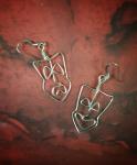 "Theatre Masks" Wire Earrings