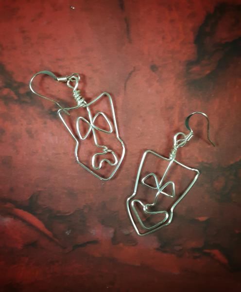 "Theatre Masks" Wire Earrings picture