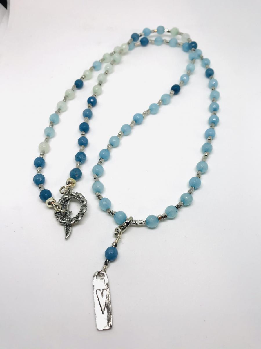 Blue Mix Crystal Necklace picture