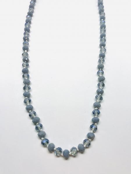Blue Grey Crystal Mix Necklace picture