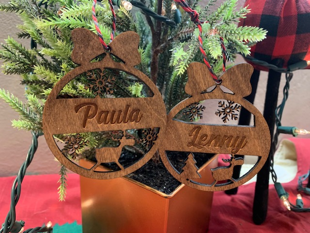 Custom Name Ornaments picture