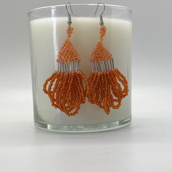 Orange Loop Earrings