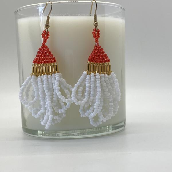 White Loop Earrings