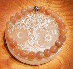 Peach Moonstone Bracelet AA