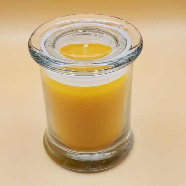 Beeswax Candle Jar w/lid