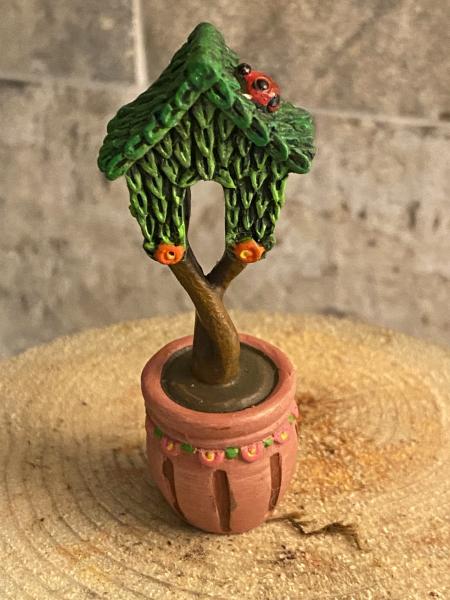 Miniature Birdhouse Topiary Tree