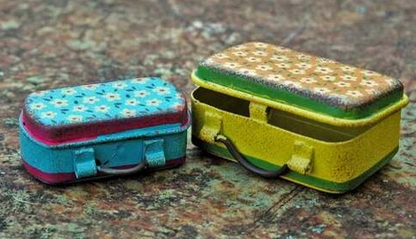 Miniature Gypsy Fairy Suitcases - Set of 2 picture