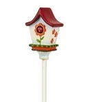 Red Roof Flower Birdhouse