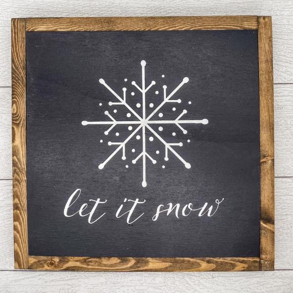 Let it Snow | 13 x 13 Wood Sign