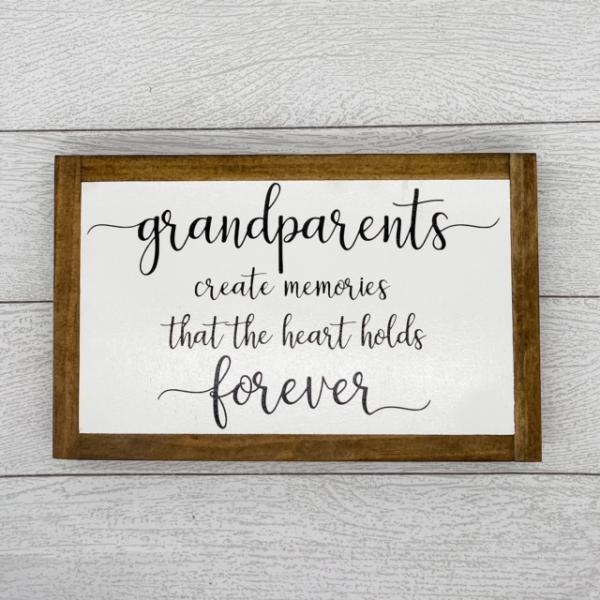 Grandparents Create Memories | 13 x 8 Wood Sign