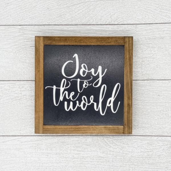 Joy to the World | 8 x 8 Wood Sign picture