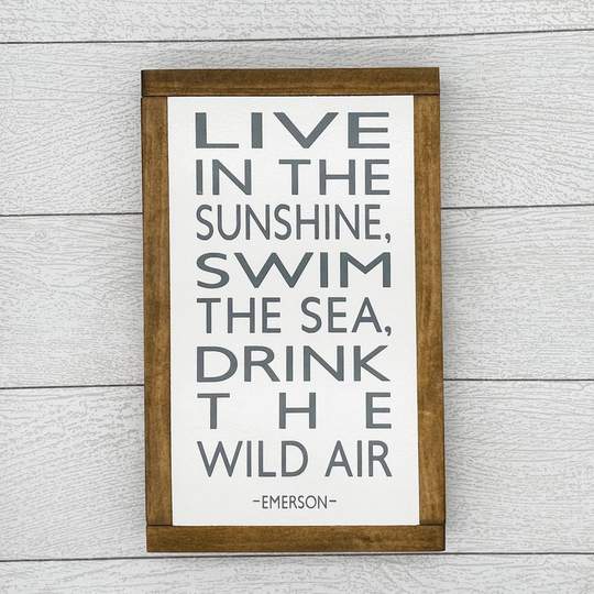 Live in the Sunshine | 13x8 Wood Sign