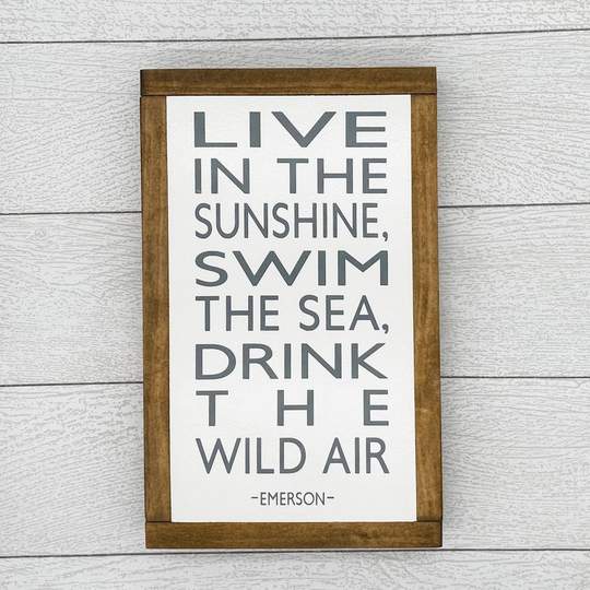 Live in the Sunshine | 13x8 Wood Sign picture