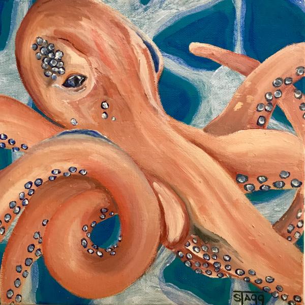 Octopus on Ikat