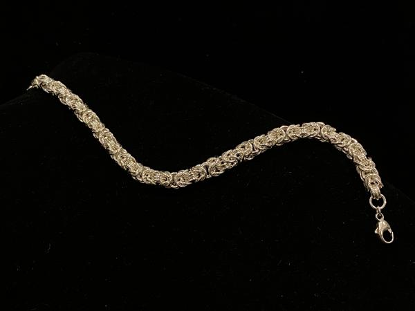 Pure Silver Byzantine Bracelet