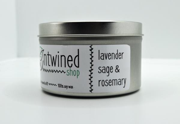 Lavender, Sage & Rosemary 6oz Tin Candle picture