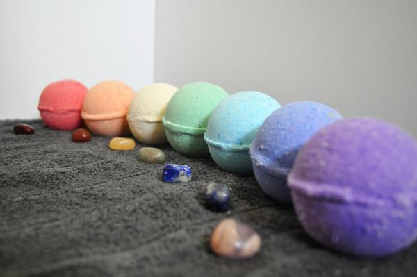 Chakra Set Crystal Bath Bombs! picture