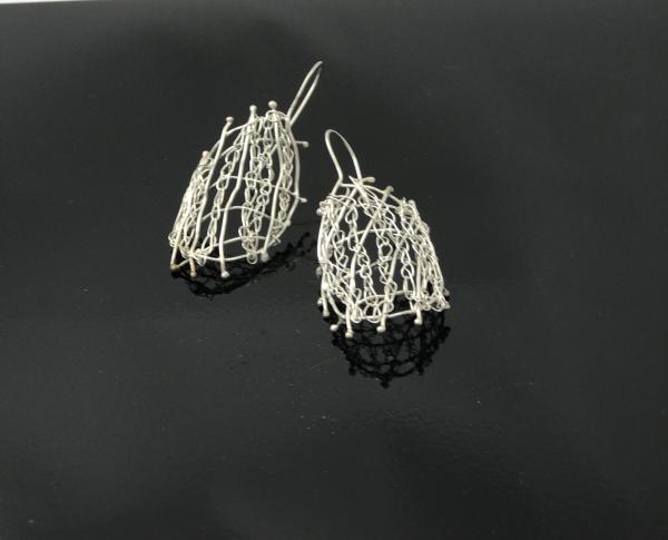 sterling silver jewelry hand fabricated earrings picture