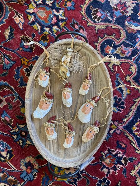 Small Oyster Shell Santa Ornament picture