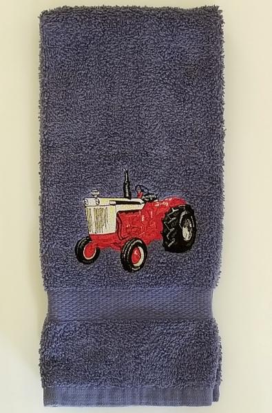 Red Tractor Embroidered Hand Towel picture