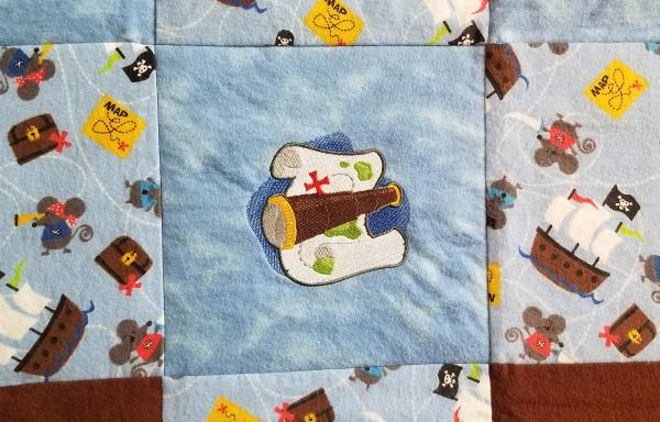 Pirate Theme Soft Flannel Blanket picture