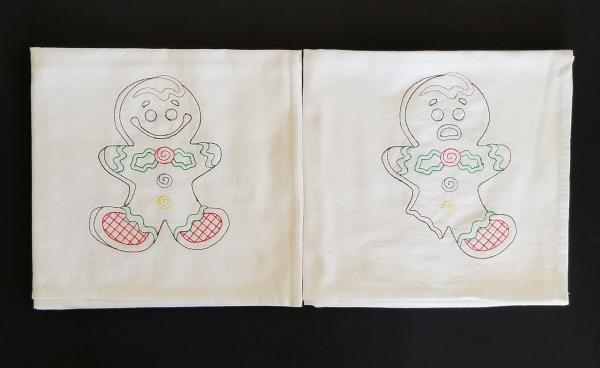 Christmas Gingerbread Man Cookies Towel Set picture