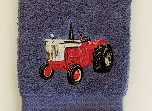 Red Tractor Embroidered Hand Towel picture