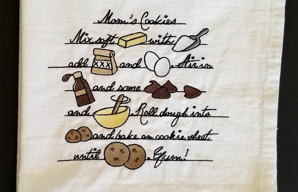 Mom's Cookies Recipe Extra Large Flour Sack Towels picture