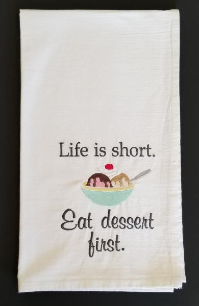Eat Dessert First Extra Large Flour Sack Towels picture