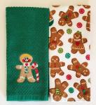 Christmas Gingerbread Man Kitchen Hand Towel Set