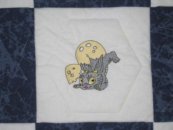 Boy or Girl Baby Hatching Dragons Soft Flannel Blanket picture