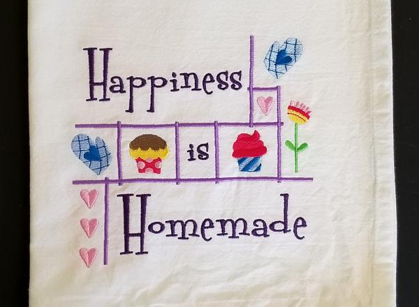 Happiness is Homemade Saying Extra Large Flour Sack Towels picture