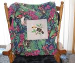 TOUCAN TROPICAL Embroidered Fleece Tied Blanket, Jungle Print Fleece Tie Throw - Toucan, Leopard, Parrot, Lizard Home Decor Blanket