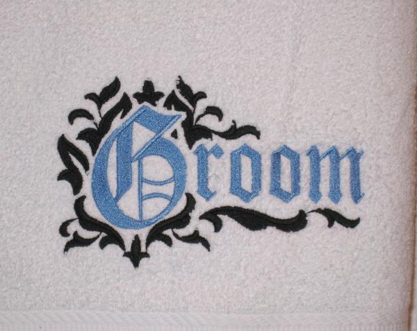 HIS and HERS Towel Set - Bride and Groom Bath Towels picture