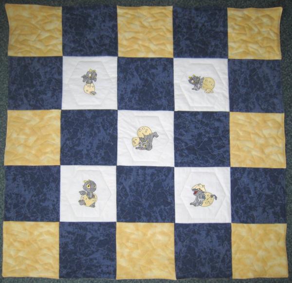 Boy or Girl Baby Hatching Dragons Soft Flannel Blanket picture