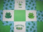 CUTE FROG Embroidered Soft Flannel Blanket