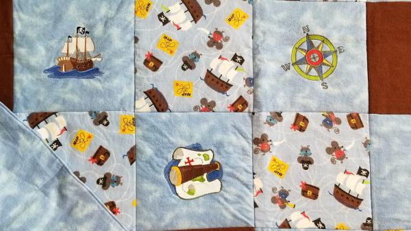 Pirate Theme Soft Flannel Blanket picture