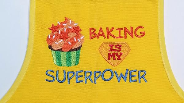 Baking is My Superpower Child Size Apron