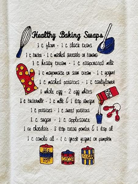 Healthy Baking Swaps EmbroideredTowel picture