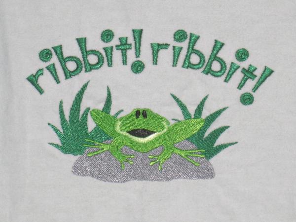 CUTE FROG Embroidered Soft Flannel Blanket picture