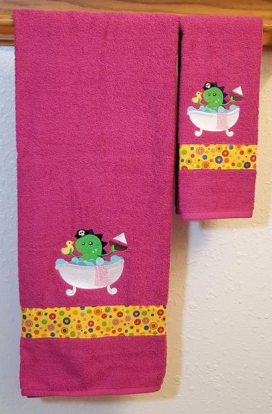 Embroidered MONSTER Bath Towels
